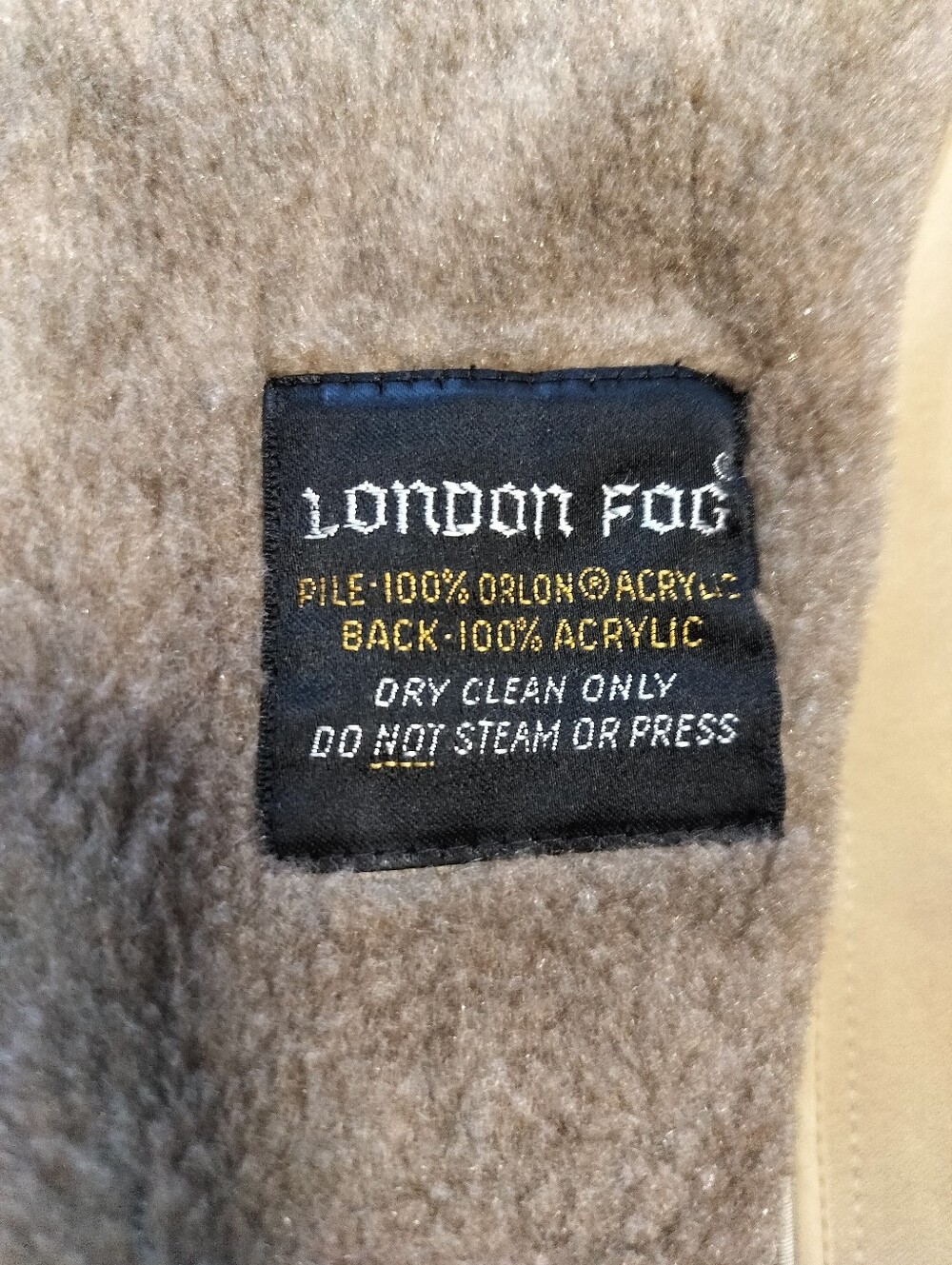 Vintage 70s London Fog Maincoats Khaki Trench Coat Impeccable Sherpa Lining 16P - Picture 8 of 13
